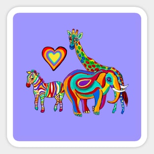 Rainbow Savanna (purple) Sticker